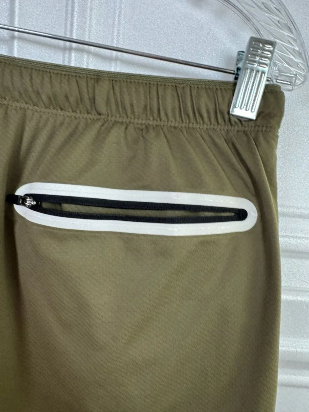 ASRV Mens Olive Green Trainlite Liner Technical Training Shorts Size Medium